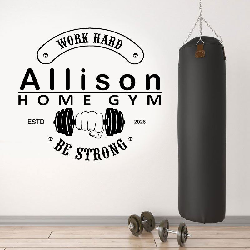 Home Gym Names - Kişiselleştirilmiş İsim + Metin + Kurulma