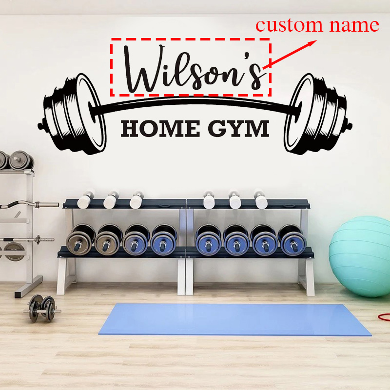 Home Gym Names - Kişiselleştirilmiş Ev Spor Salonu Adı Duvar
