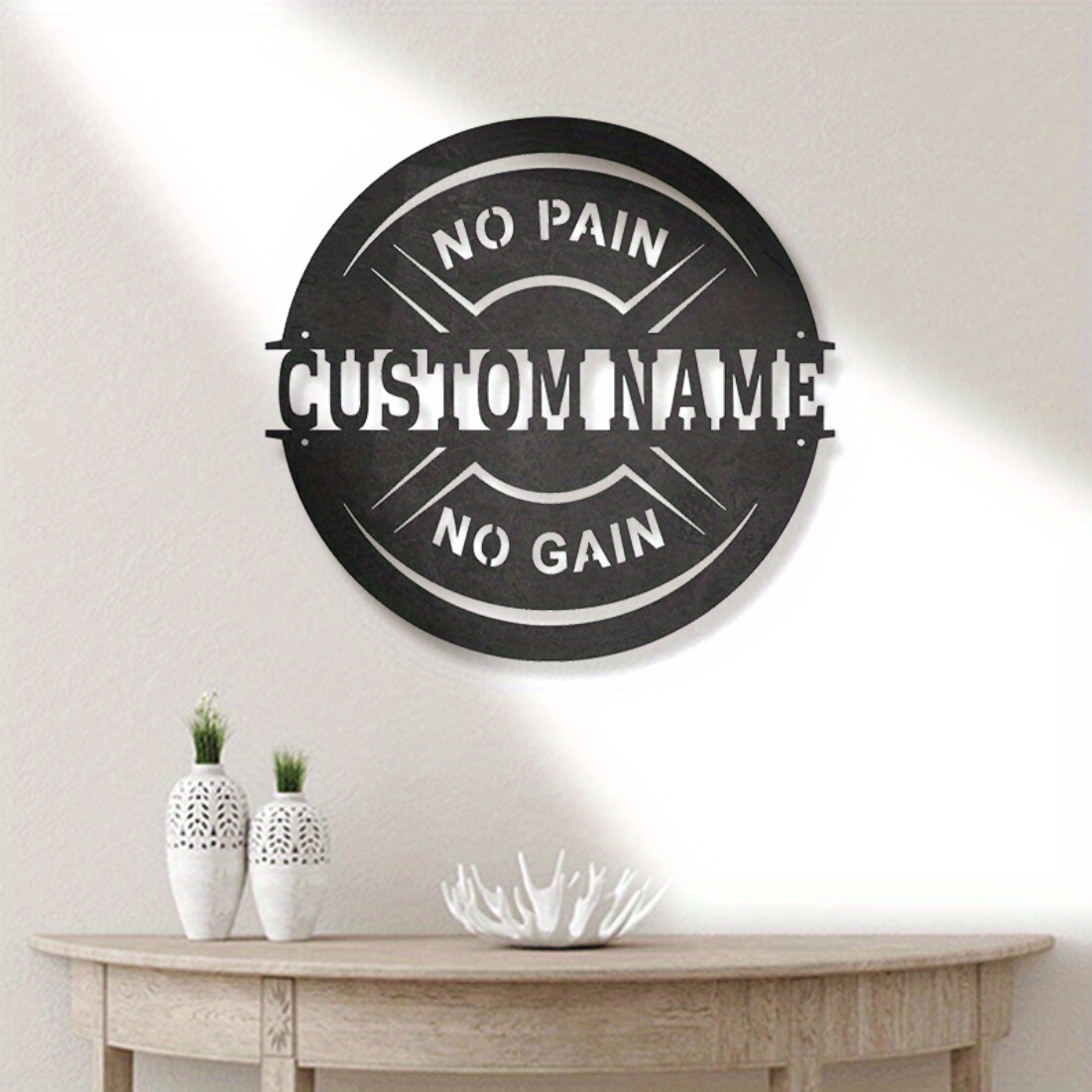 Home Gym Names - Kişiselleştirilmiş Vintage Metal Duvar Sanatı -