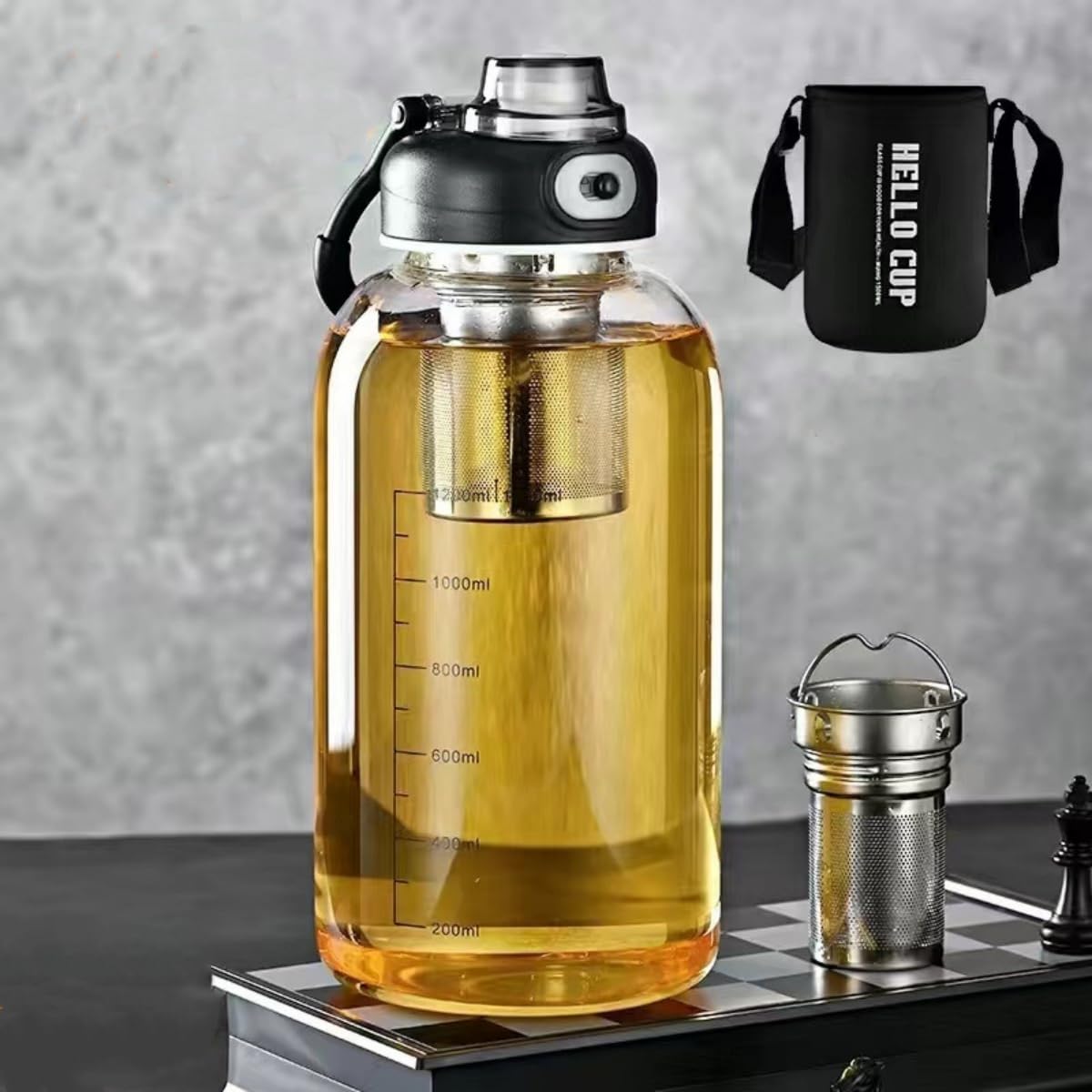 Home Gym Kettler - Çay Demleme Özellikli Cam Bardak -