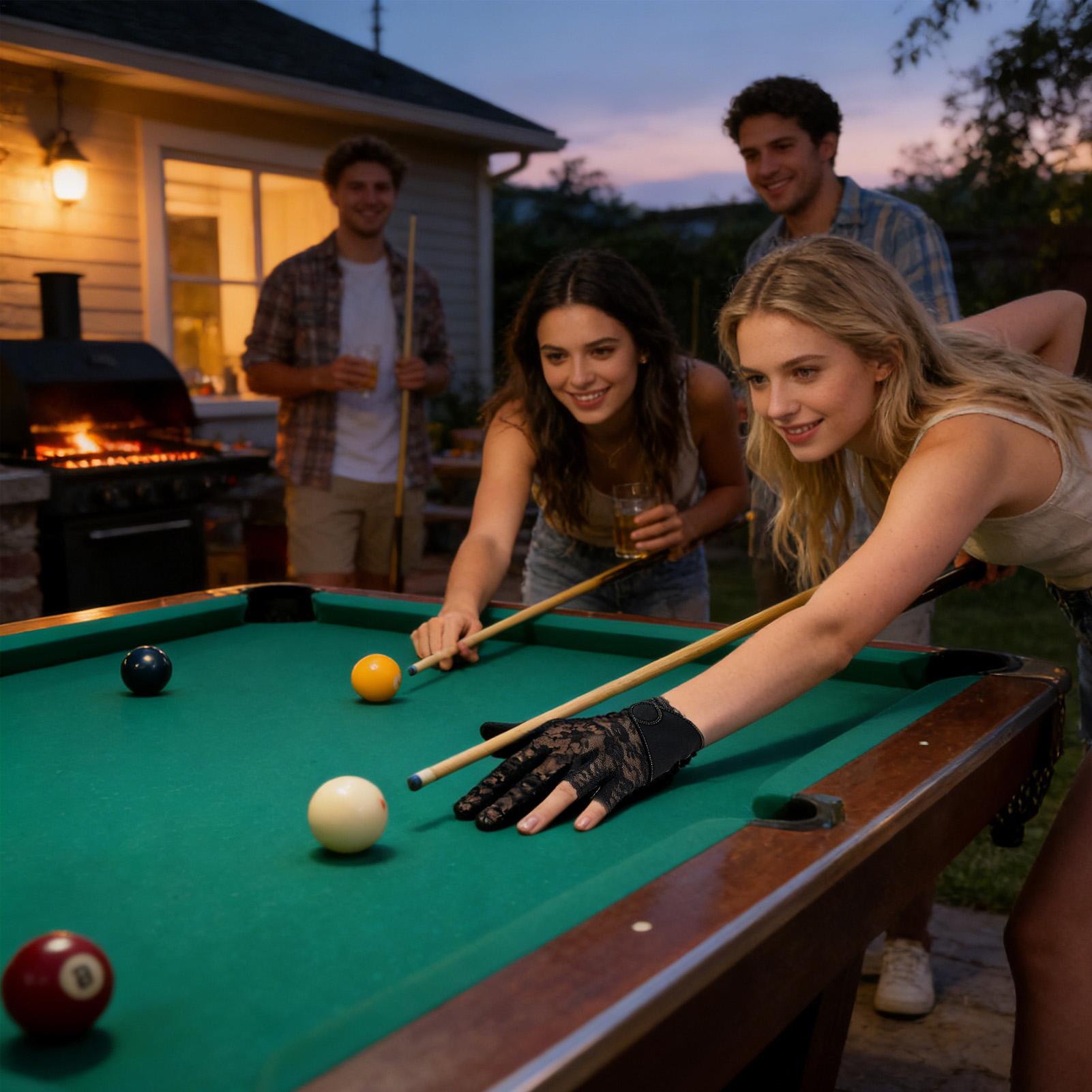 Home Gym Outdoor - Bilardo Eldiveni Bayan Dantel Bilardo Ekipmanları
