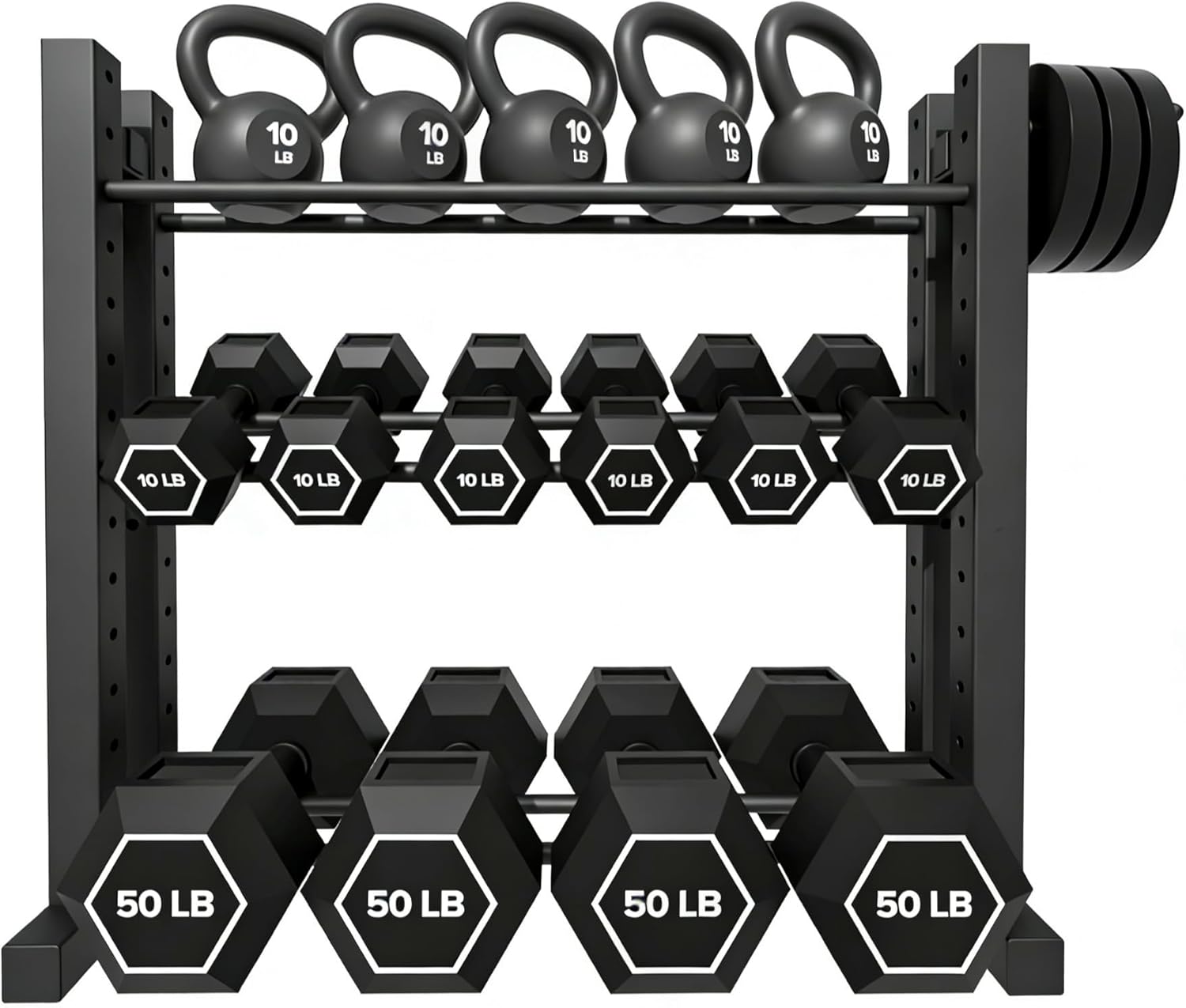 Home Gym Rack - Evde Kullanım İçin, Çelik Malzemeli, Gümüş