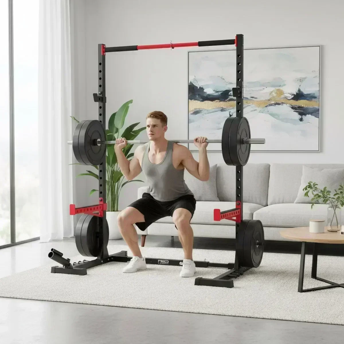 Home Gym Rack - Ayarlanabilir Ev Tipi Squat Sehpası, Çekme