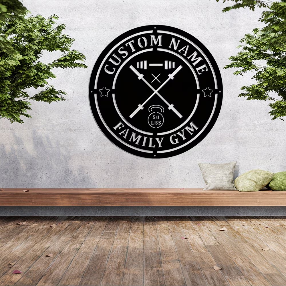 Home Gym Names - Özel Yapım Metal Spor Salonu Tabelası,